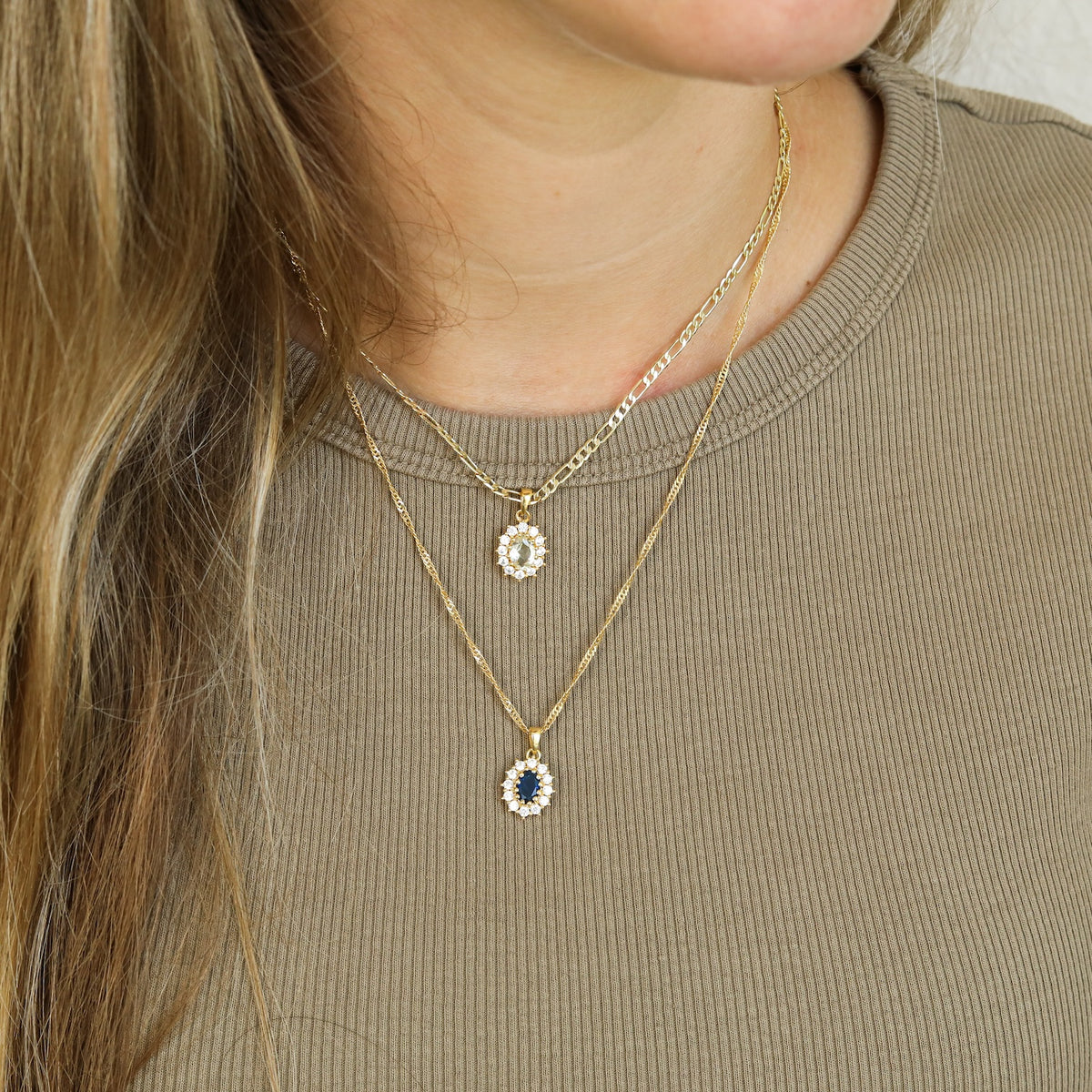 Lady Diana Ketting Green Amethyst