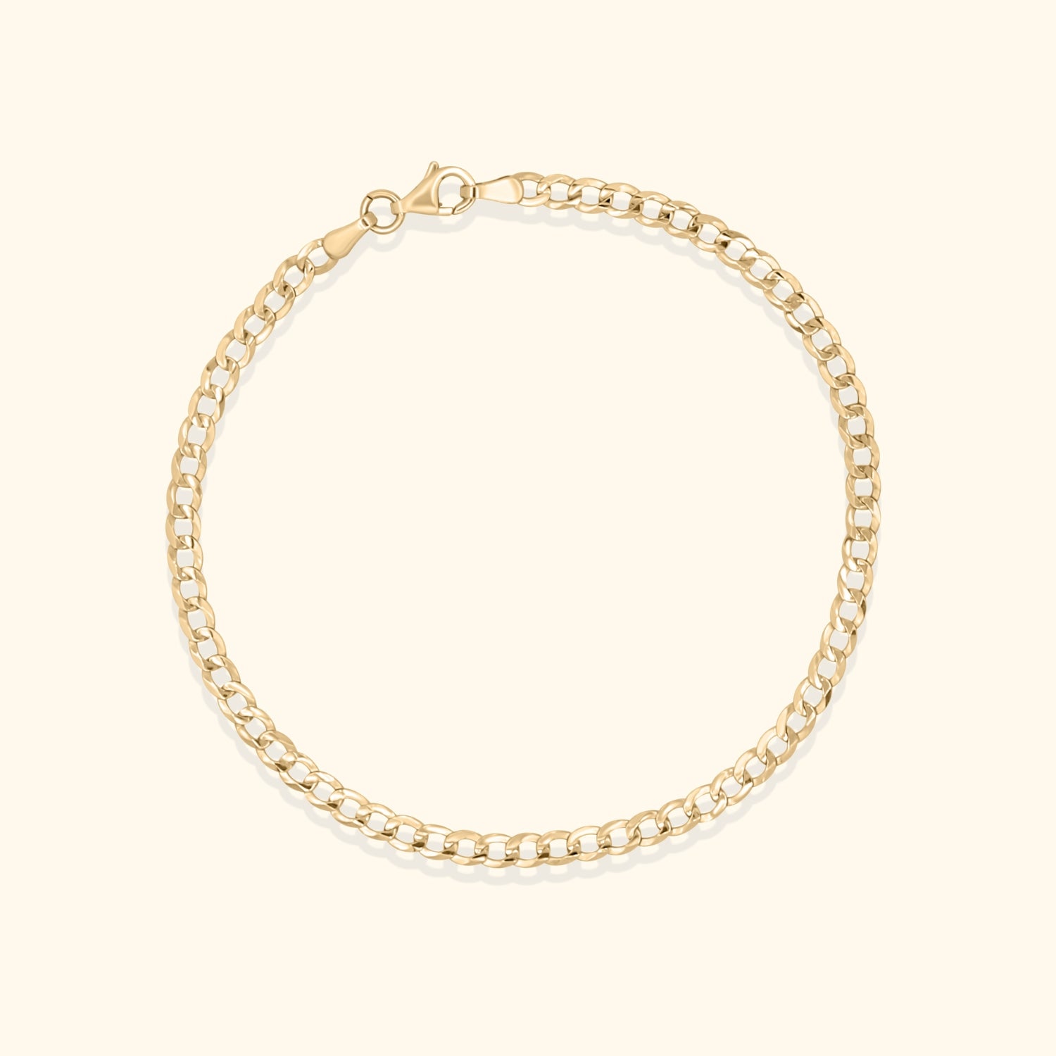 14K Gold Bracelet | Gourmet 3.3 mm | 19 cm